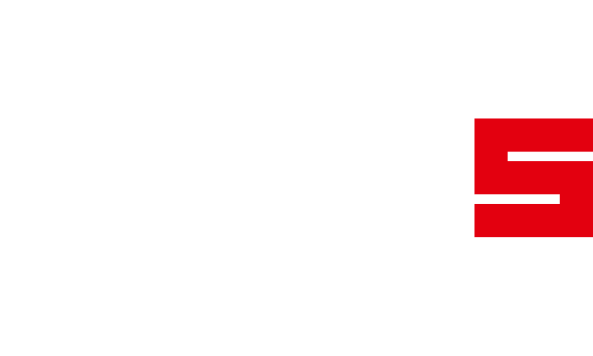 Spengler logo in white and red
